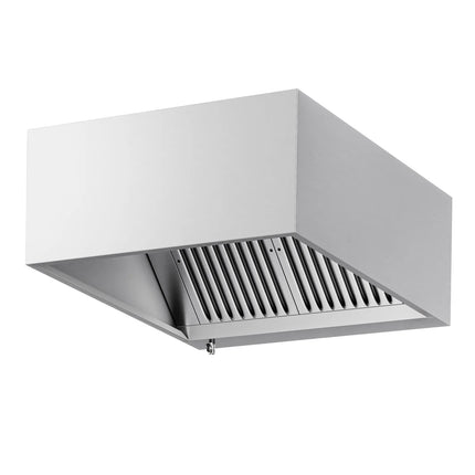 GGM Gastro Commercial Wall-Mounted Extractor Hood – 2200mm – with Baffle Filters & Lighting
