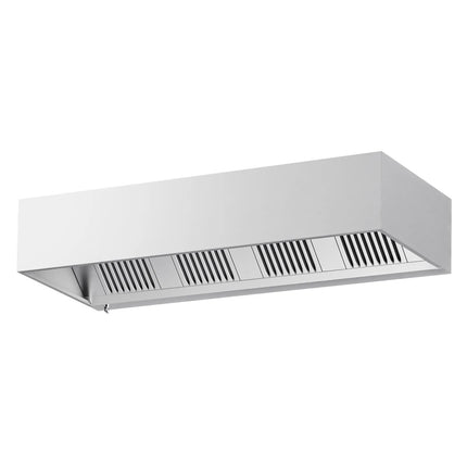GGM Gastro Commercial Wall-Mounted Extractor Hood – 2400mm – with Baffle Filters & Lighting