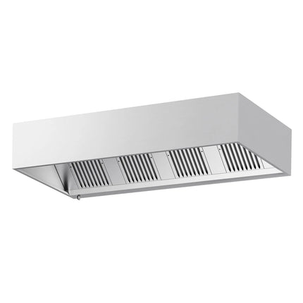 GGM Gastro Commercial Wall-Mounted Extractor Hood – 2400mm – with Baffle Filters & Lighting