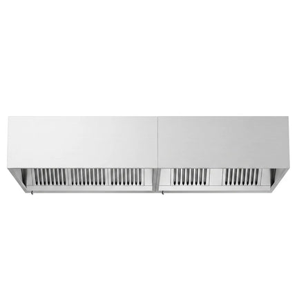 GGM Gastro Commercial Wall-Mounted Extractor Hood - 2600mm - with Baffle Filters & Lighting
