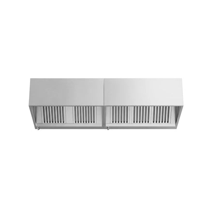 GGM Gastro Commercial Wall-Mounted Extractor Hood - 2600mm - with Baffle Filters & Lighting