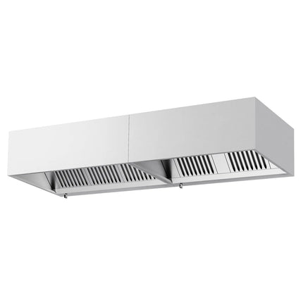 GGM Gastro Commercial Wall-Mounted Extractor Hood - 2600mm - with Baffle Filters & Lighting