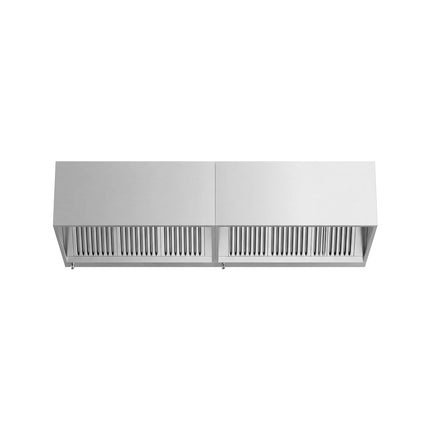GGM Gastro Commercial Wall-Mounted Extractor Hood – 2800mm – with Baffle Filters & Lighting