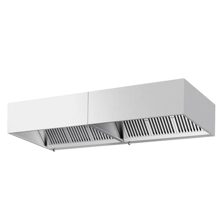 GGM Gastro Commercial Wall-Mounted Extractor Hood - 2800mm - with Baffle Filters & Lighting
