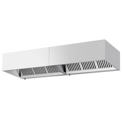 GGM Gastro Commercial Wall-Mounted Extractor Hood – 2800mm – with Baffle Filters & Lighting