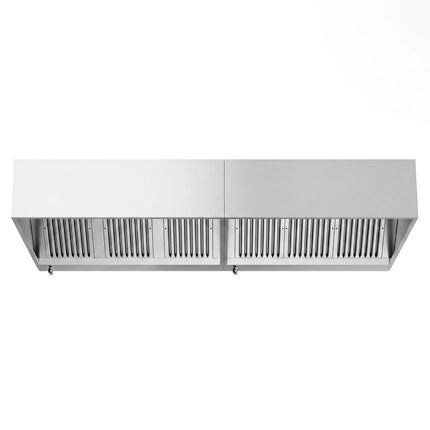 GGM Gastro Commercial Wall-Mounted Extractor Hood - 3000mm - with Baffle Filters & Lighting