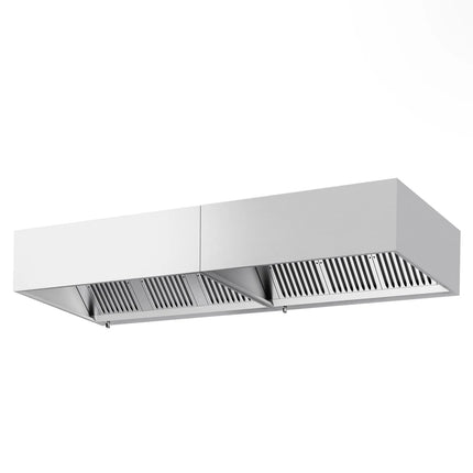 GGM Gastro Commercial Wall-Mounted Extractor Hood - 3000mm - with Baffle Filters & Lighting