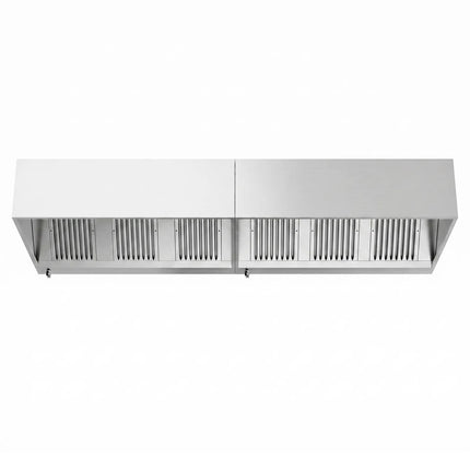GGM Gastro Commercial Wall-Mounted Extractor Hood – 3400mm – with Baffle Filters & Lighting