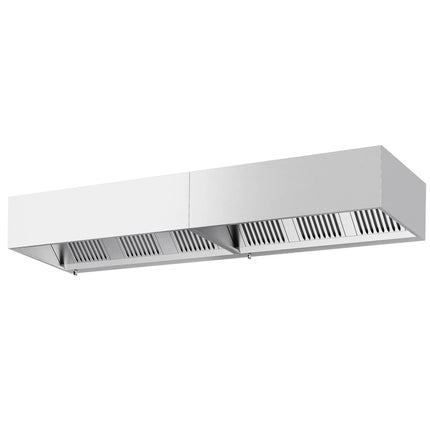 GGM Gastro Commercial Wall-Mounted Extractor Hood – 3400mm – with Baffle Filters & Lighting
