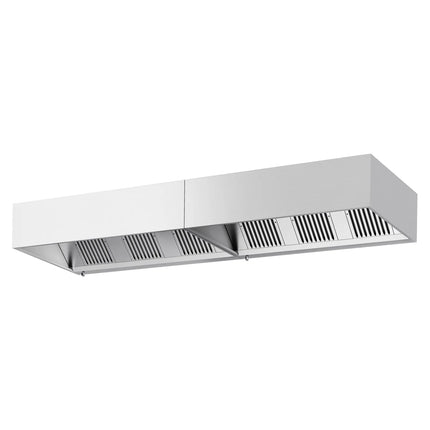 GGM Gastro Commercial Wall-Mounted Extractor Hood - 3800mm - with Baffle Filters & Lighting