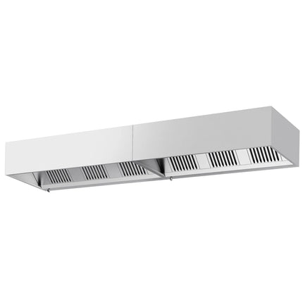 GGM Gastro Commercial Wall-Mounted Extractor Hood - 3800mm - with Baffle Filters & Lighting