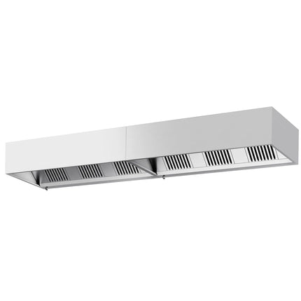 GGM Gastro Commercial Wall-Mounted Extractor Hood – 4000mm – with Baffle Filters & Lighting