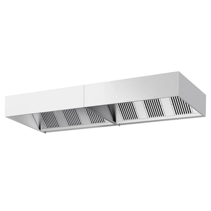 GGM Gastro Commercial Wall-Mounted Extractor Hood – 4000mm – with Baffle Filters & Lighting