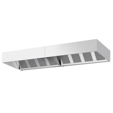 GGM Gastro Commercial Wall-Mounted Extractor Hood – 4400mm – with Baffle Filters & Lighting