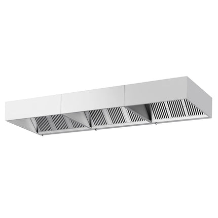 GGM Gastro Commercial Wall-Mounted Extractor Hood - 4600mm - with Baffle Filters & Lighting
