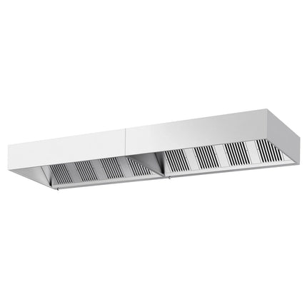 GGM Gastro Commercial Wall-Mounted Extractor Hood – 4800mm – with Baffle Filters & Lighting