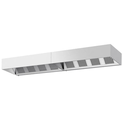 GGM Gastro Commercial Wall-Mounted Extractor Hood - 4800mm - with Baffle Filters & Lighting