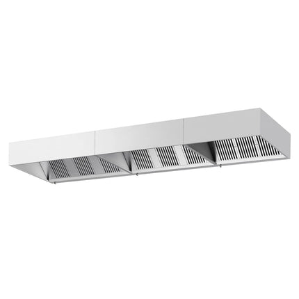 GGM Gastro Commercial Wall-Mounted Extractor Hood – 5200mm – with  Baffle Filters & LED Lighting
