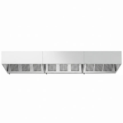 GGM Gastro Commercial Wall-Mounted Extractor Hood - 5200mm - with Baffle Filters & Lighting