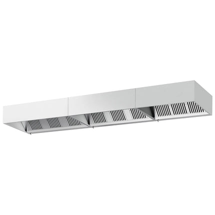 GGM Gastro Commercial Wall-Mounted Extractor Hood - 5200mm - with Baffle Filters & Lighting
