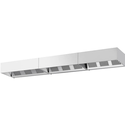 GGM Gastro Commercial Wall-Mounted Extractor Hood - 5400mm - with Baffle Filters & Lighting