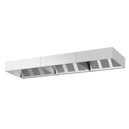 GGM Gastro Commercial Wall-Mounted Extractor Hood - 5400mm - with Baffle Filters & Lighting