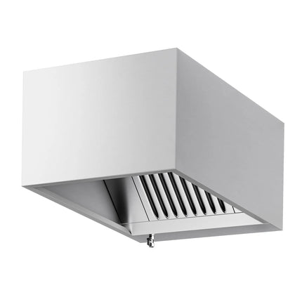 GGM Gastro Commercial Wall-Mounted Extractor Hood - 800mm - with Baffle Filters & Lighting