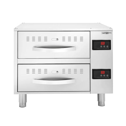 GGM Gastro Commercial Warming Drawers - 2-Drawer - 2 × GN 1/1 - 4kW - 824x578x680mm