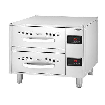 GGM Gastro Commercial Warming Drawers - 2-Drawer - 2 × GN 1/1 - 4kW - 824x578x680mm