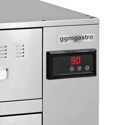 GGM Gastro Commercial Warming Drawers - 2-Drawer - 2 × GN 1/1 - 4kW - 824x578x680mm