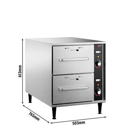GGM Gastro Commercial Warming Drawers - 2-Drawer - 2 × GN 1/1 - 8kW - 503x765x613mm