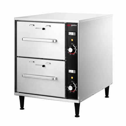 GGM Gastro Commercial Warming Drawers - 2-Drawer - 2 × GN 1/1 - 8kW - 503x765x613mm