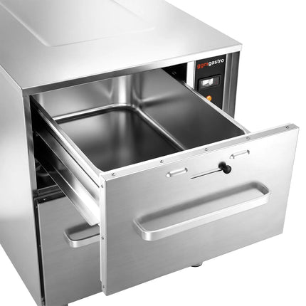 GGM Gastro Commercial Warming Drawers - 2-Drawer - 2 × GN 1/1 - 8kW - 503x765x613mm