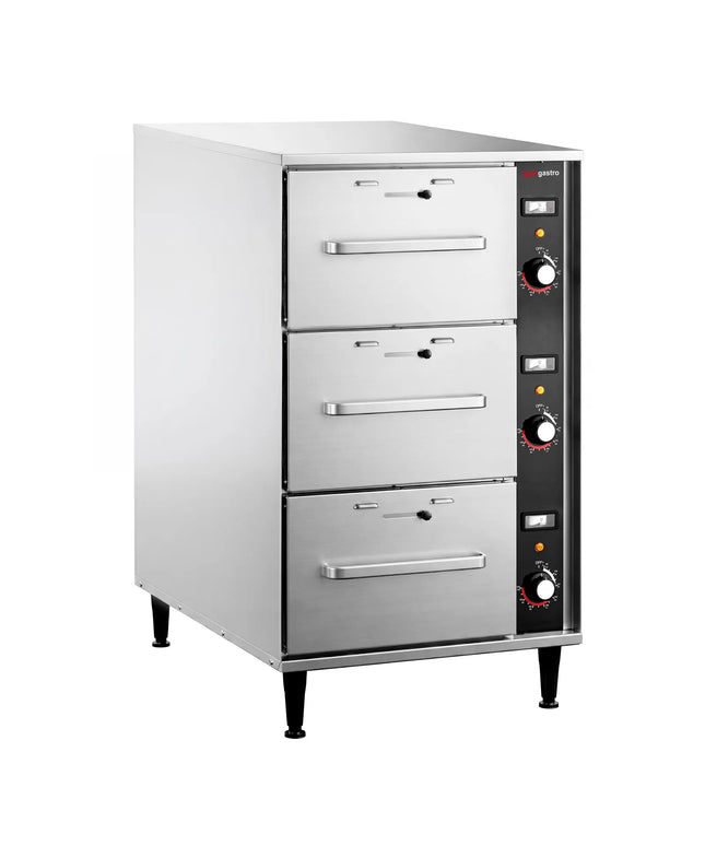 GGM Gastro Commercial Warming Drawers - 3-Drawer - 3 × GN 1/1 - 1.2kW - 503x765x852mm