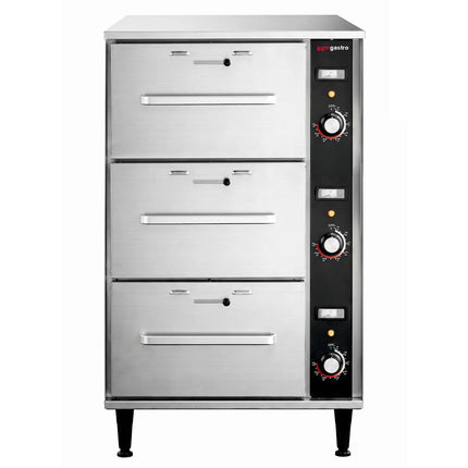 GGM Gastro Commercial Warming Drawers - 3-Drawer - 3 × GN 1/1 - 1.2kW - 503x765x852mm
