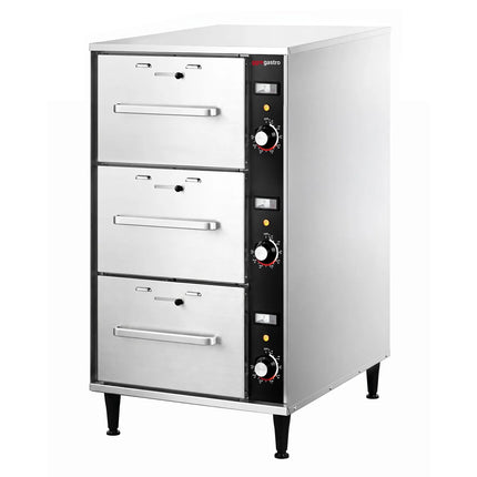 GGM Gastro Commercial Warming Drawers - 3-Drawer - 3 × GN 1/1 - 1.2kW - 503x765x852mm