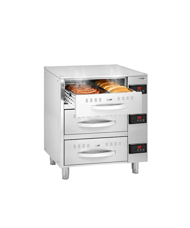 GGM Gastro Commercial Warming Drawers - 3-Drawer - 3 × GN 1/1 - 6kW - 824x578x957mm