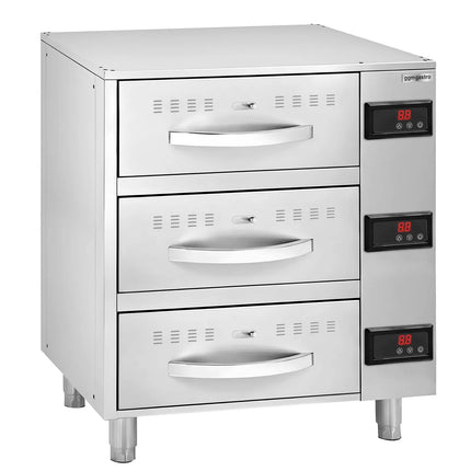 GGM Gastro Commercial Warming Drawers - 3-Drawer - 3 × GN 1/1 - 6kW - 824x578x957mm