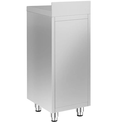 GGM Gastro Commercial Waste bin - Push-top bin - 400x600x1150mm - with slow-closing lid - rounded corners & stable 4-foot base - Stainless steel