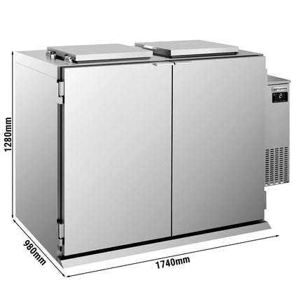 GGM Gastro Commercial Waste Cooler - 2x 120L - Right-hand Refrigeration Unit