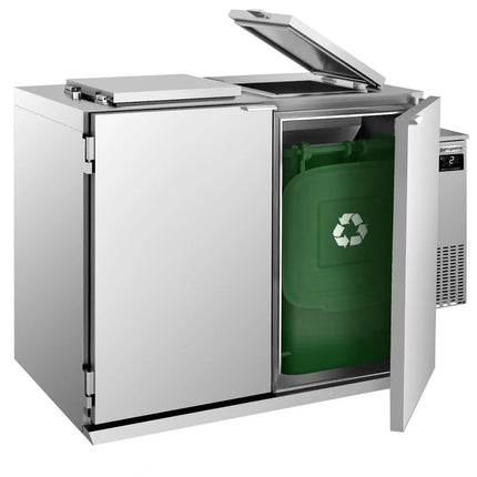 GGM Gastro Commercial Waste Cooler - 2x 120L - Right-hand Refrigeration Unit