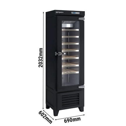 GGM Gastro Commercial Wine Fridge - Black - Freestanding - Single Zone - 265L - max. 42 bottles