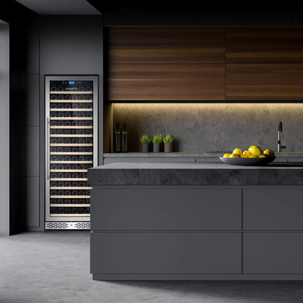GGM Gastro Commercial Wine Fridge - Black - Freestanding - Single Zone - 450L - max. 171 bottles
