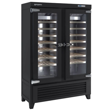 GGM Gastro Commercial Wine Fridge - Black - Freestanding - Single Zone - 640L - max. 84 bottles
