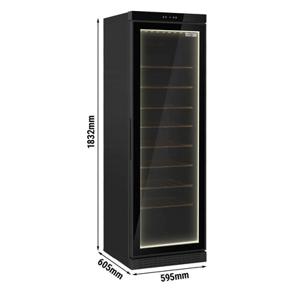 GGM Gastro Commercial Wine Fridge - Black - Single Zone - 360L - max. 60 bottles