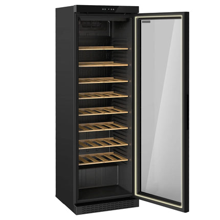GGM Gastro Commercial Wine Fridge - Black - Single Zone - 360L - max. 60 bottles