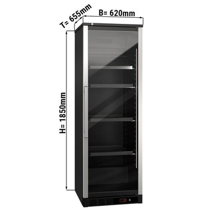 GGM Gastro Commercial Wine Fridge - Black - Single Zone - 400L - max. 72 bottles