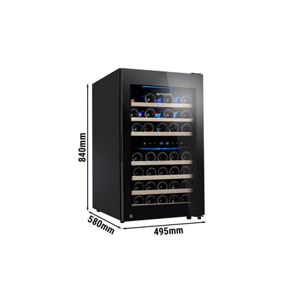 GGM Gastro Commercial Wine Fridge - Dual Zone - 120L - max. 45 bottles
