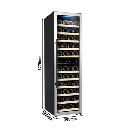 GGM Gastro Commercial Wine Fridge - Dual Zone - 160L - max. 53 bottles