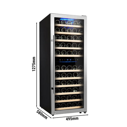 GGM Gastro Commercial Wine Fridge - Dual Zone - 200L - max. 73 bottles